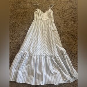 Club Monaco Light Blue & White Striped Dress